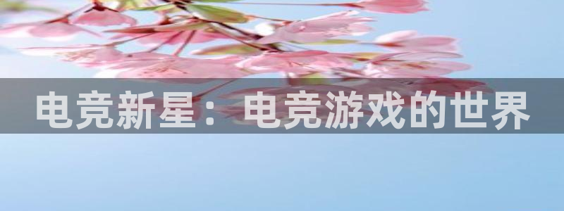 泛亚电竞精选：电竞新星：电竞游戏的世界